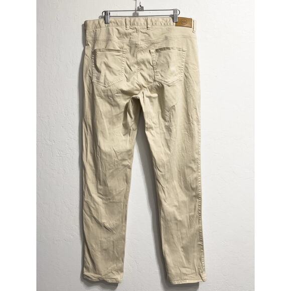Peter Millar Pants 35 Beige Tan Slacks Trousers Signature Office Preppy Classic - Picture 2 of 8